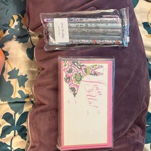 Vera Bradley Floral Notepad and Pen Set - Pink and Multicolor